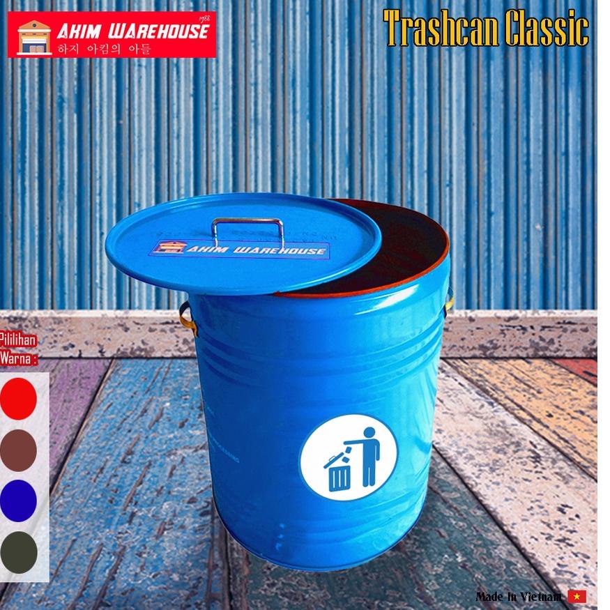 Super Classic 50 liter Iron Trash Can full handle HIH Shopee Malaysia