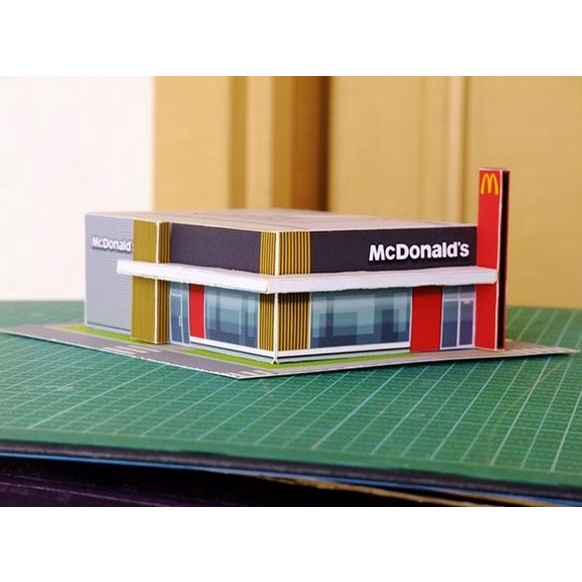 Diy Papercraft McDonald Diorama Pattern Sheet 1-150 | Shopee Malaysia