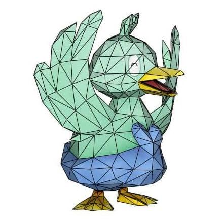Diy Papercraft Figure Anime Pokemon Ducklett | Shopee Malaysia
