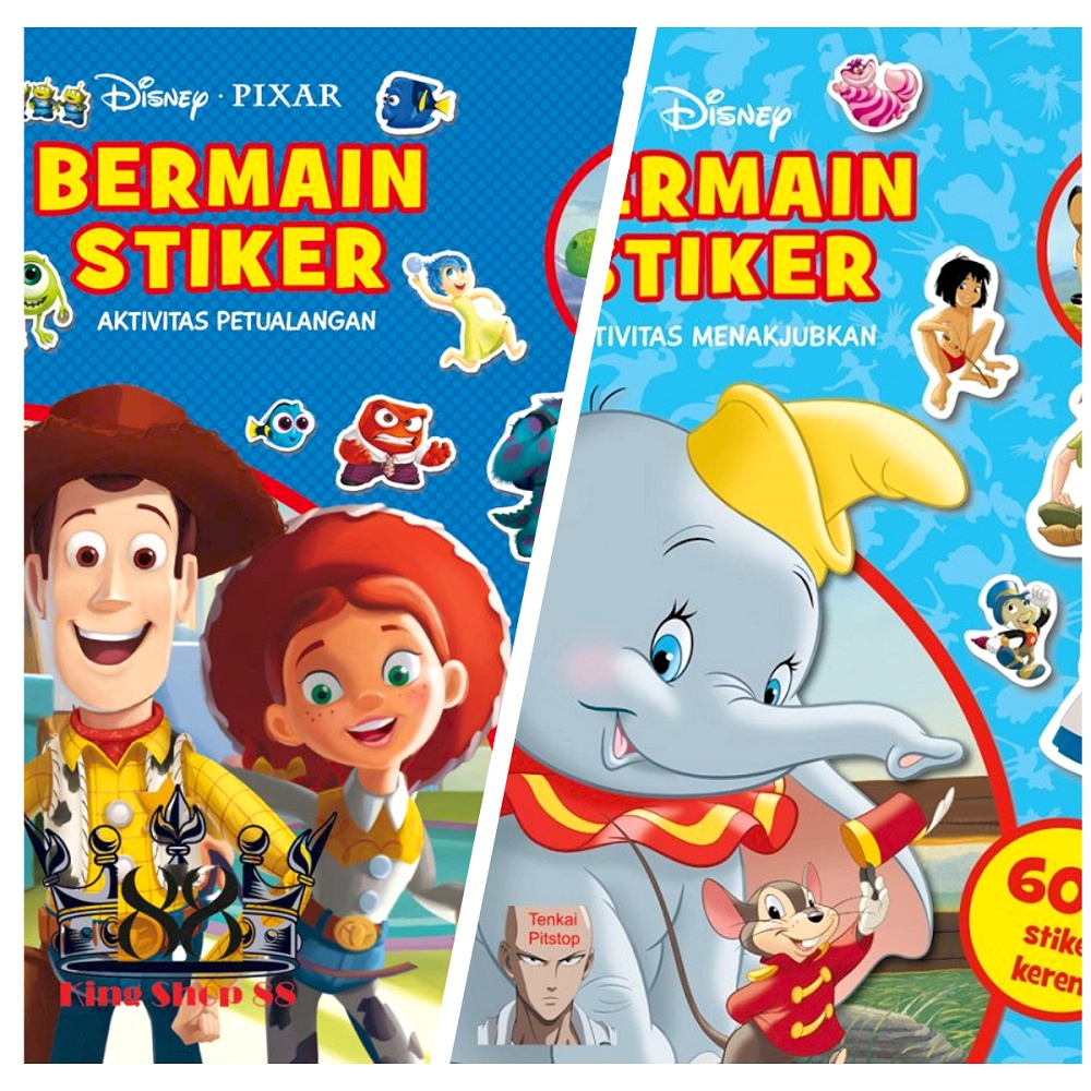 Disney Children's Activity Book Playing Stickers Dumbo, Mowgli, Alice