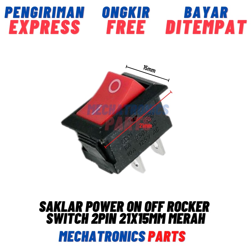 R19A T85U 15x21mm 2 Pin Switch 6A 250VAC R19A T85U Rocker Switch ...