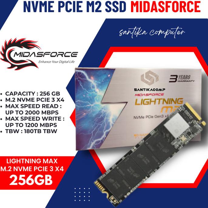 M.2 NVME 256GB MIDASFORCE M2 NVME 256GB MIDAS PCIe Gen3 x4 SSD | Shopee ...