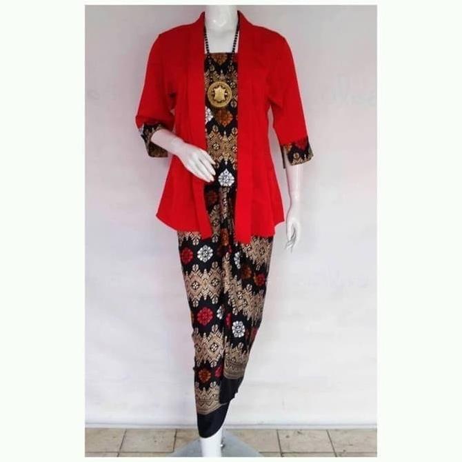 MERAH HITAM New Combi Black And Red Flea Kebaya Suit | Shopee Malaysia
