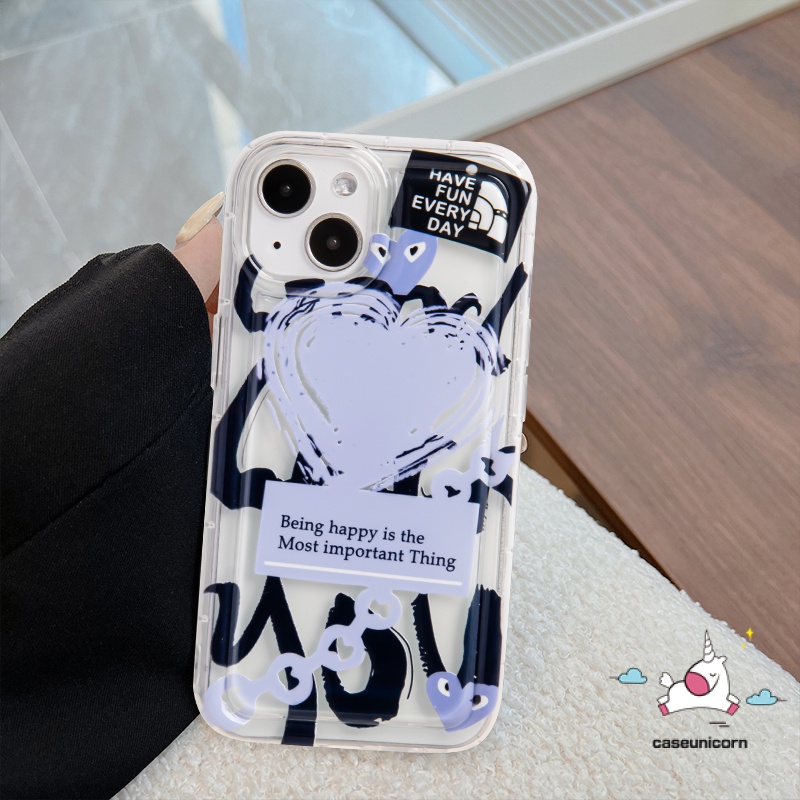 Casing Compatible For iPhone 7plus 8plus 11 14 13 12 Pro Max 6 6S 7 8 Plus XR X XS MAX Cartoon Graffiti Love Heart Comme des Garcons Flower Label Shockproof Soft Airbag Clear Cover Shopee Malaysia