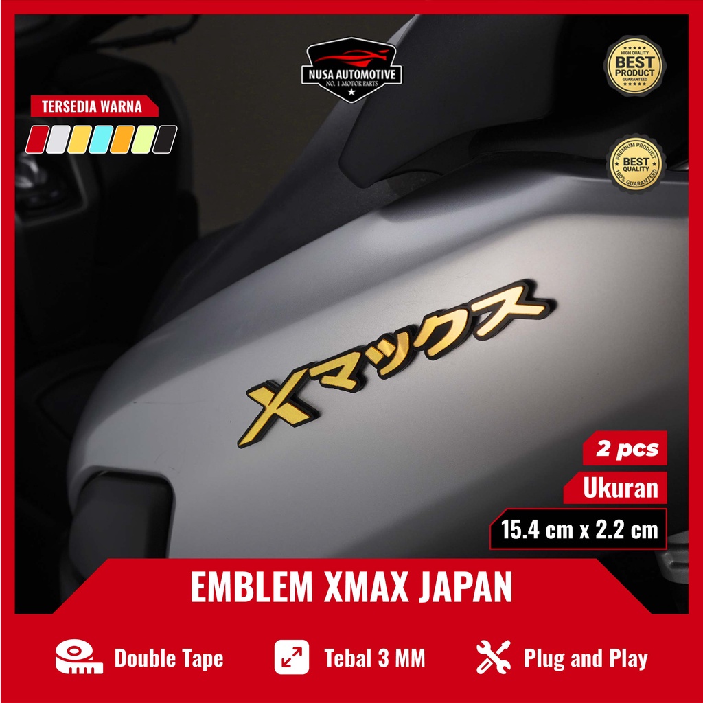 Pcs Emblem Xmax Logo Xmax Embossed Japan Emblem Yamaha Xmax Japan Motorcycle Not Sticker Or
