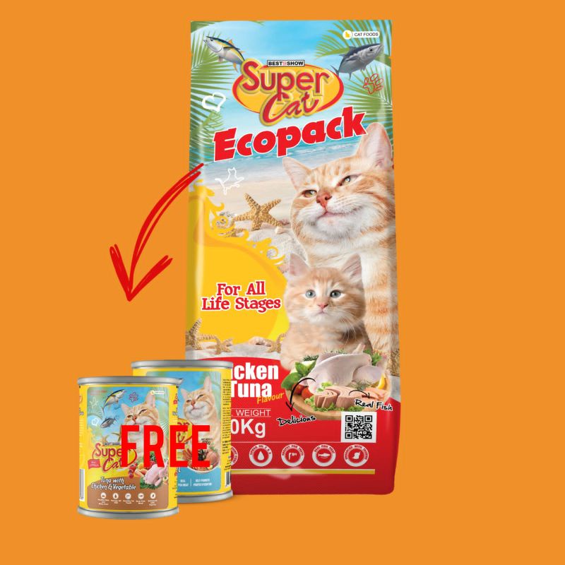 Super Cat Ecopack 20kg Quality Cat Food Shopee Malaysia
