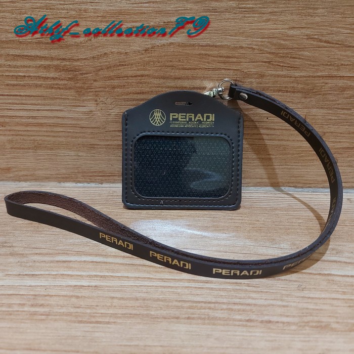Peradi Id Card Holder Horizontal PERADI Leather Id Card Holder Shopee