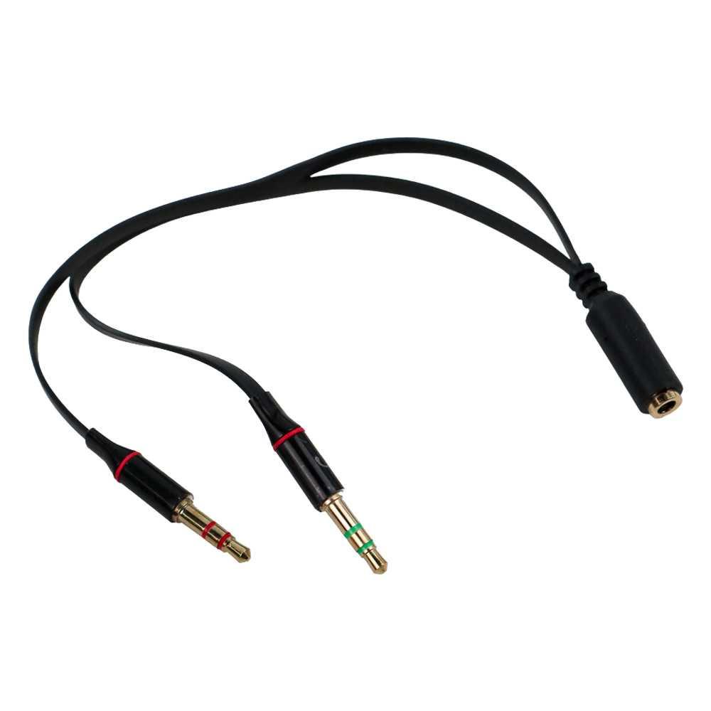 New!! Splitter Audio Jack Female To Dual 3.5mm Male (Mic+Hear) L43