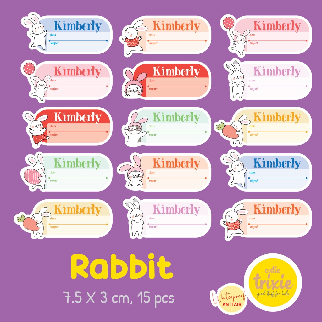 MATA Sticker LABEL Textbook/MAPEL Children RABBIT | Shopee Malaysia