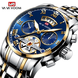 VA VOOM Stainless Steel Tourbillon Non-Automatic Multi-Function Mechanical  Watch Fashion Luminous Waterproof Male