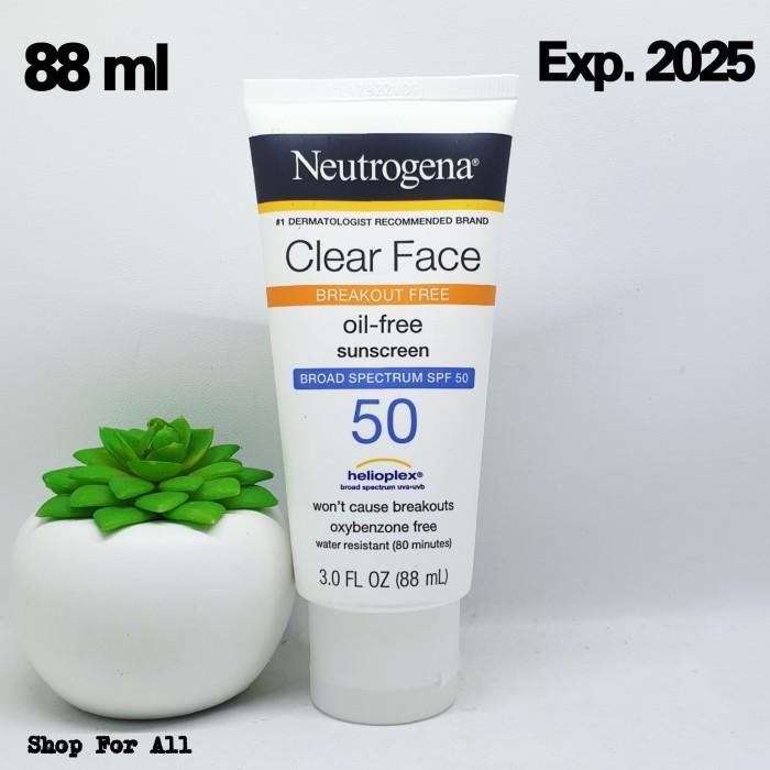 Neutrogena Clear Face Breakout Free Oil Frew Sunscreen Spf 5088Ml