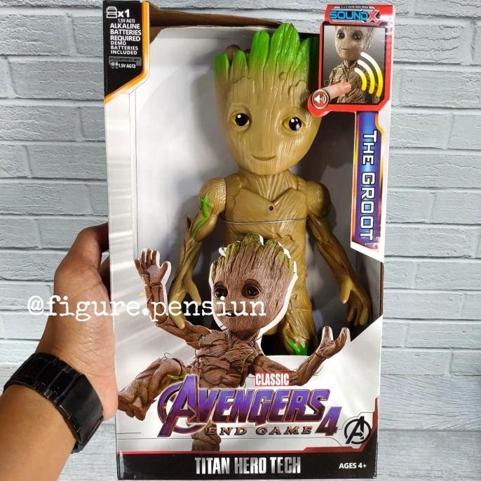 Marvel AVENGERS BABY GROOT GUARDIANS TITAN HERO TECH WITH SOUND FIGURE ...