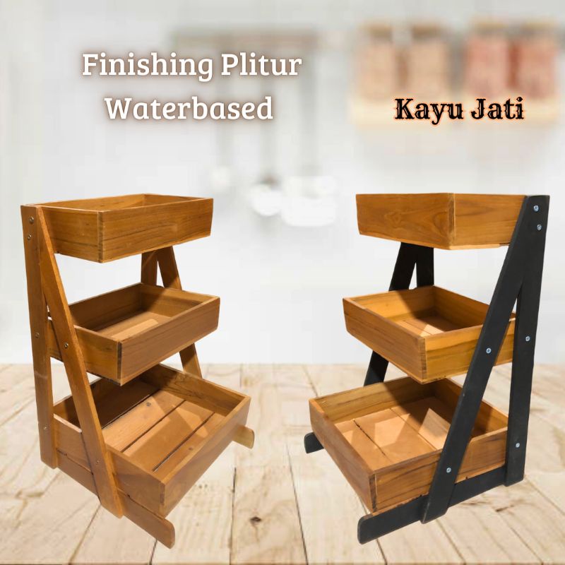 Teak Wood Onion Rack with Polished Finish | Shopee Malaysia