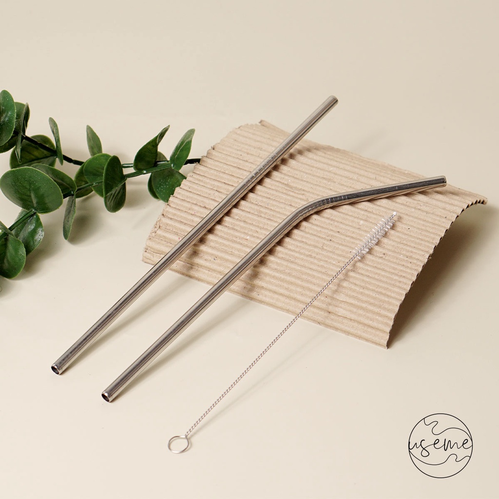 Useme stainless steel straw reuseable straw zero waste Shopee Malaysia