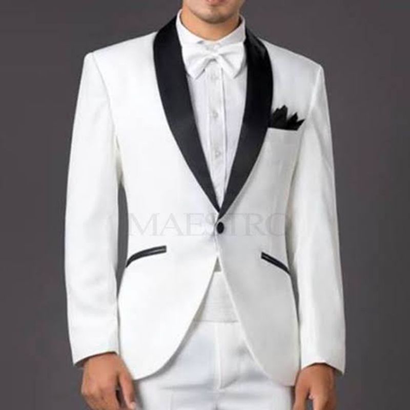 PRIA PUTIH Men's White Blazer Suit - White Men's Suit - White Blazer ...