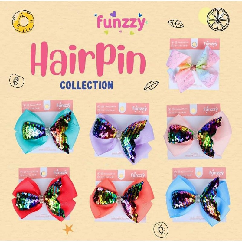 Standard - Funzzy Mermaid / Rainbow Ribbon Hair Clip (Ribbon/Hair Clip ...