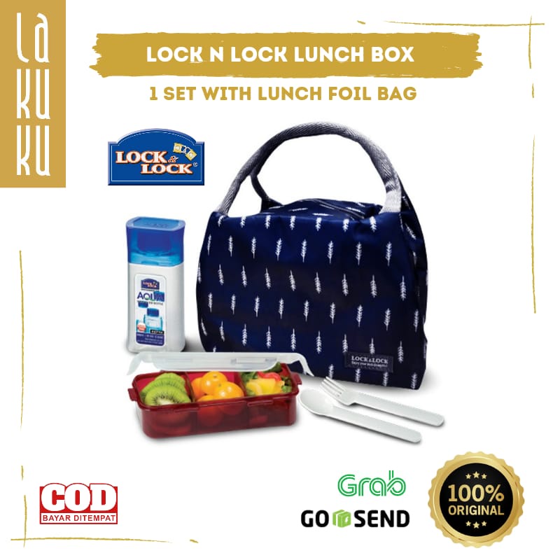 Lakuku Lock n Lock Lunch Box Set with Bag Tumbler Lunch And Drink Box