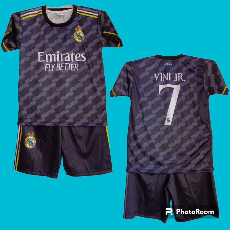 Real MADRID VINI JR Jersey Suit Aged 6-12 Years | Shopee Malaysia