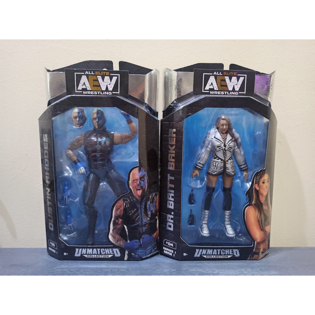 Aew Unmatched Collection Series 1 Dr Britt Baker Dustin Rhodes