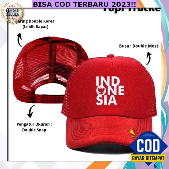 PUTIH MERAH Adult Independence Hat Latest Hati Yopi Merdeka Seventeen ...