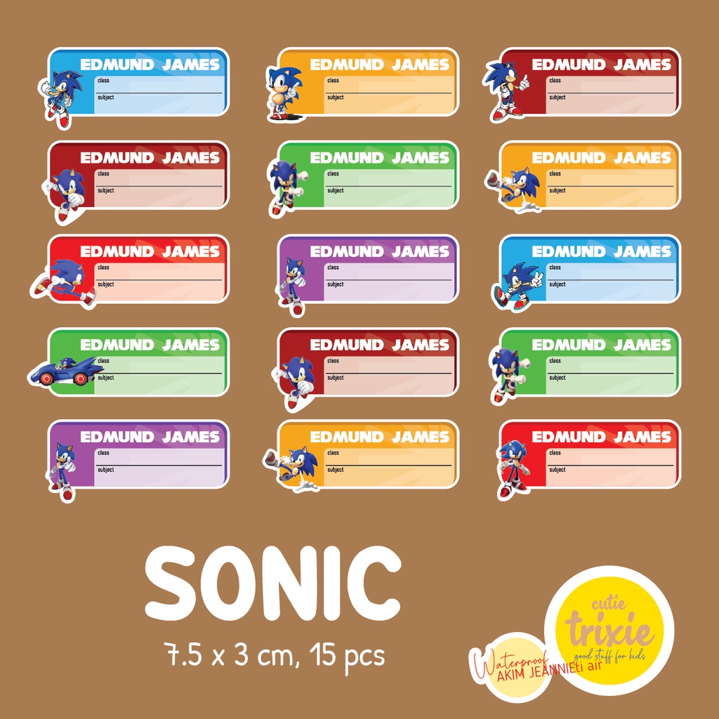 MATA Sonic CHILDREN'S TEXTBOOK / MAPEL STICKER LABEL | Shopee Malaysia