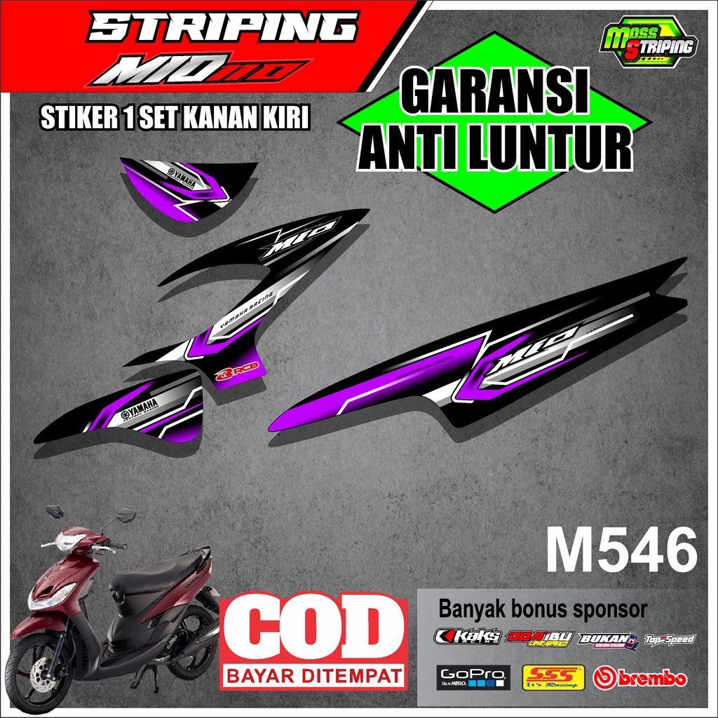 Striping STICKER LIST Variation MIO Code M546 SPORTY MIO SMILE STICKER ...