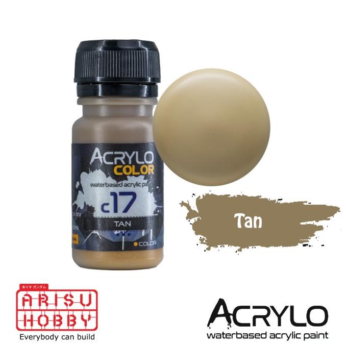 Acrylo Color TAN C17 Water Based Acrylic Paint Color Gundam Paint ...