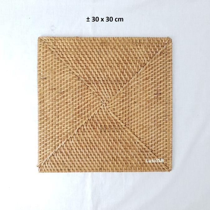 Lusiosb Rattan Placemat Rattan Placemat Square Rattan Placemat Shopee