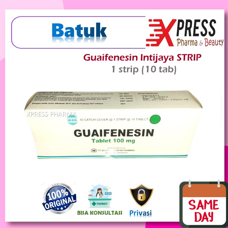 Xpress Guaifenesin GG STRIP Contains 10 Tablets Of Powerful Cough
