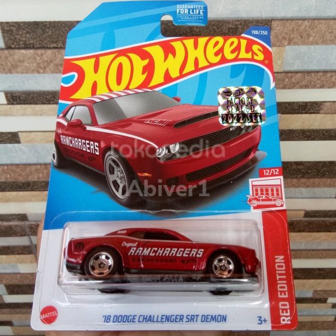 Hot Wheels 18 Dodge Challenger Srt Demon Red Edition 2022 Shopee Malaysia