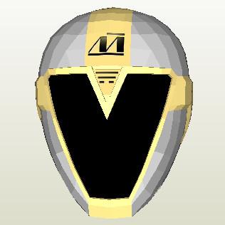 Diy Papercraft Pattern 3D Helmet Titanium Rangers Jasmine Paper ...