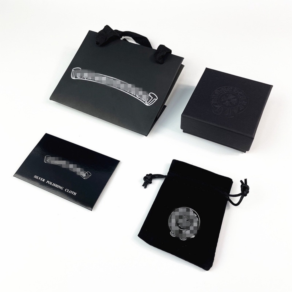 Chrome Hearts Jewelry Packaging Bundle Pocket Paper Bag Gift Box Set