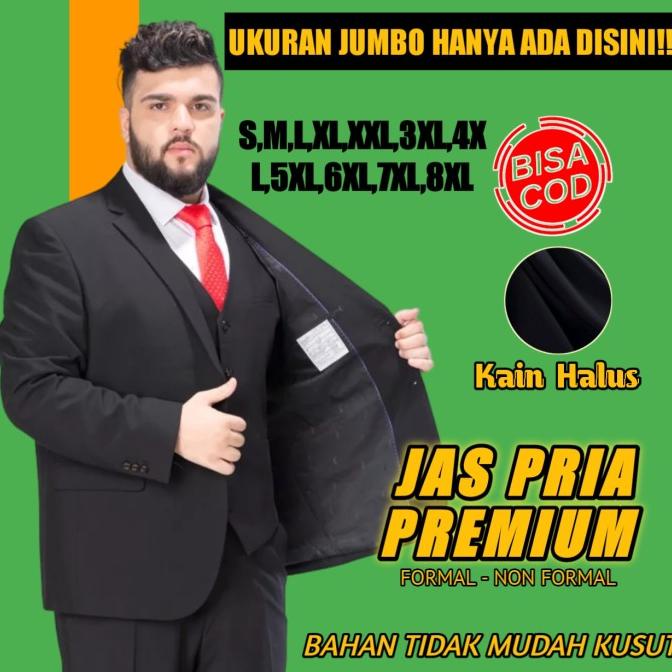 HITAM Jumbo SIZE Black Suit/Large SIZE Men's Suit/JUMBO SIZE Wedding ...