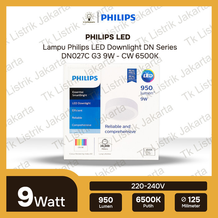 Philips Downlight DN027C G3 LED9 D150 9W Surface Mounted (Outbow ...