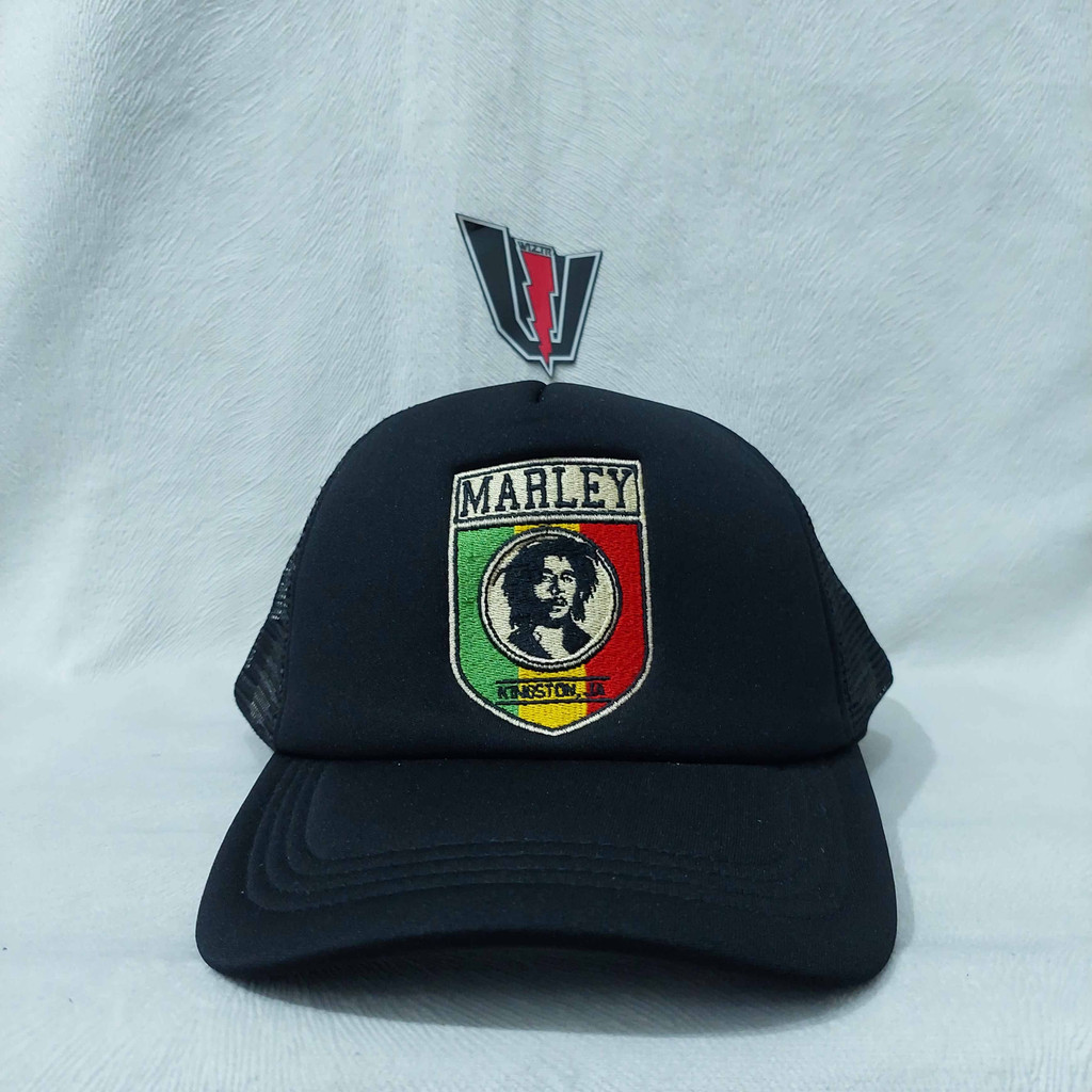 Hat / Trucker Cap Official BOB MARLEY - KINGSTON SHIELD Original ...