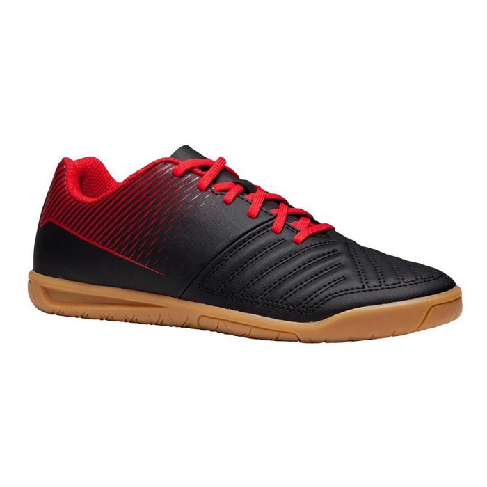 Decathlon Kipsta Kids Futsal Trainers 100 Shoes Black Red 8560378 Shopee Malaysia
