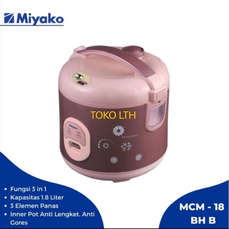 Miyako MCM 18 BH MAGIC COM RICE COOKER 1.8 LTR RICE COOKER Shopee