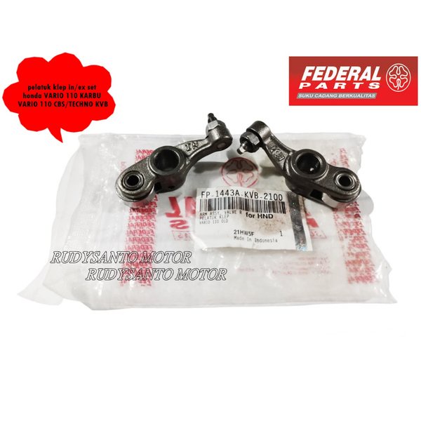 Plateuk Templar Valve Trigger Rocker Arm In/Ex Set Vario 110 Carburetor