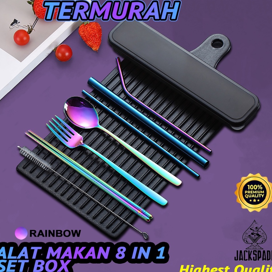 0ar 8 in 1 Thick Stainless Steel Korean Dinnerware Set Korean Spoon