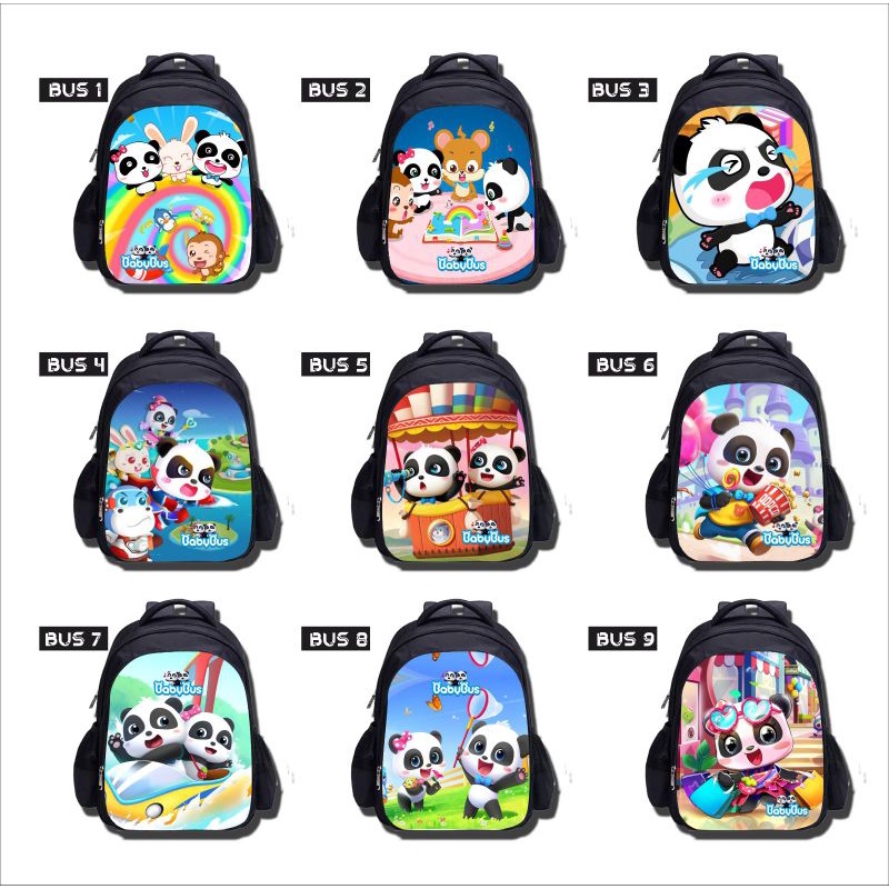 Baby BUS CHARACTER SCHOOL CHILDREN'S BACKPACK FREE PRINTING NAME AND ...