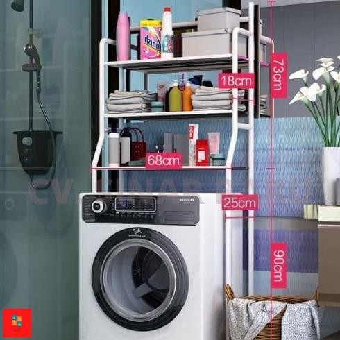 MESIN Washing Machine Rack and Toilet Organizer Rack | Shopee Malaysia