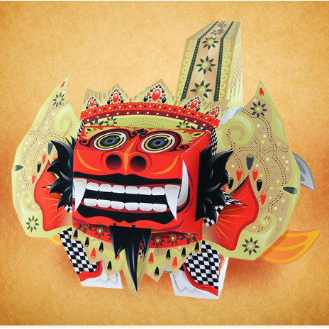 Barong BALI papercraft Miniature World Heritage History diy Hand Paper ...