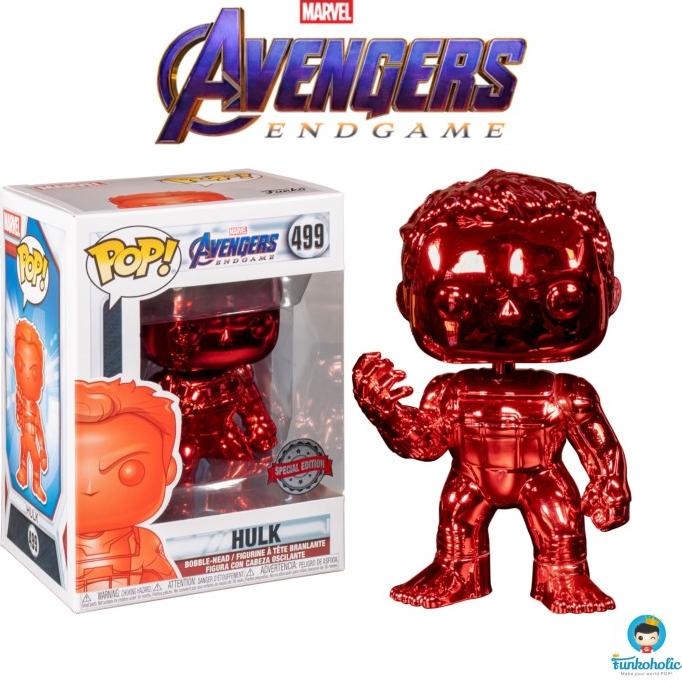 Funko POP! Avengers Endgame - Hulk w/ Gauntlet Red Chrome (Exclusive ...