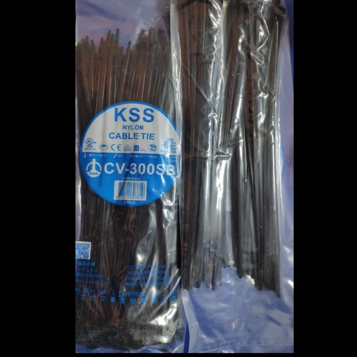 Hitam New Kss Nylon Cable Ties Cv Cm X Mm Black Shopee Malaysia