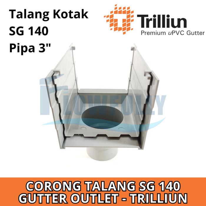 PVC SQUARE GUTTER FUNNEL SG 140 TRILLION GUTTER OUTLET | Shopee Malaysia