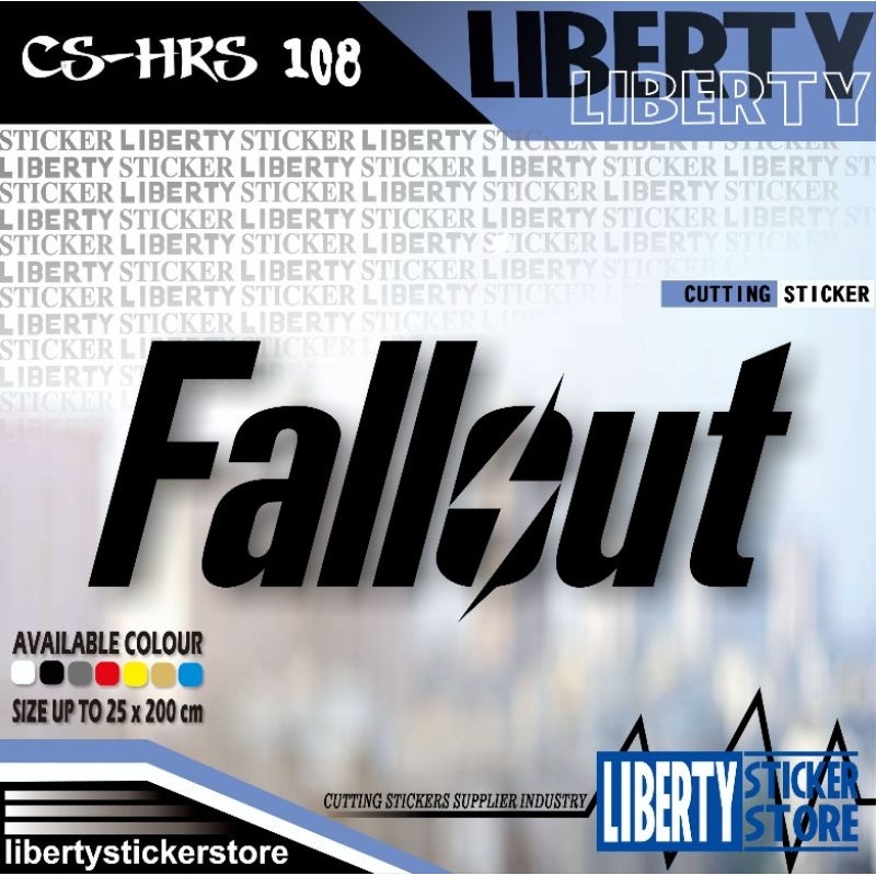 Cutting sticker fallout logo l Cutting sticker fallout logo l Cutting ...