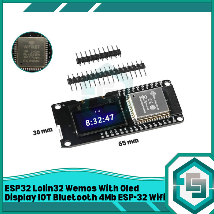 Esp32 LOLIN32 WEMOS WITH OLED DISPLAY IOT BLUETOOTH 4MB ESP-32 WIFI ...