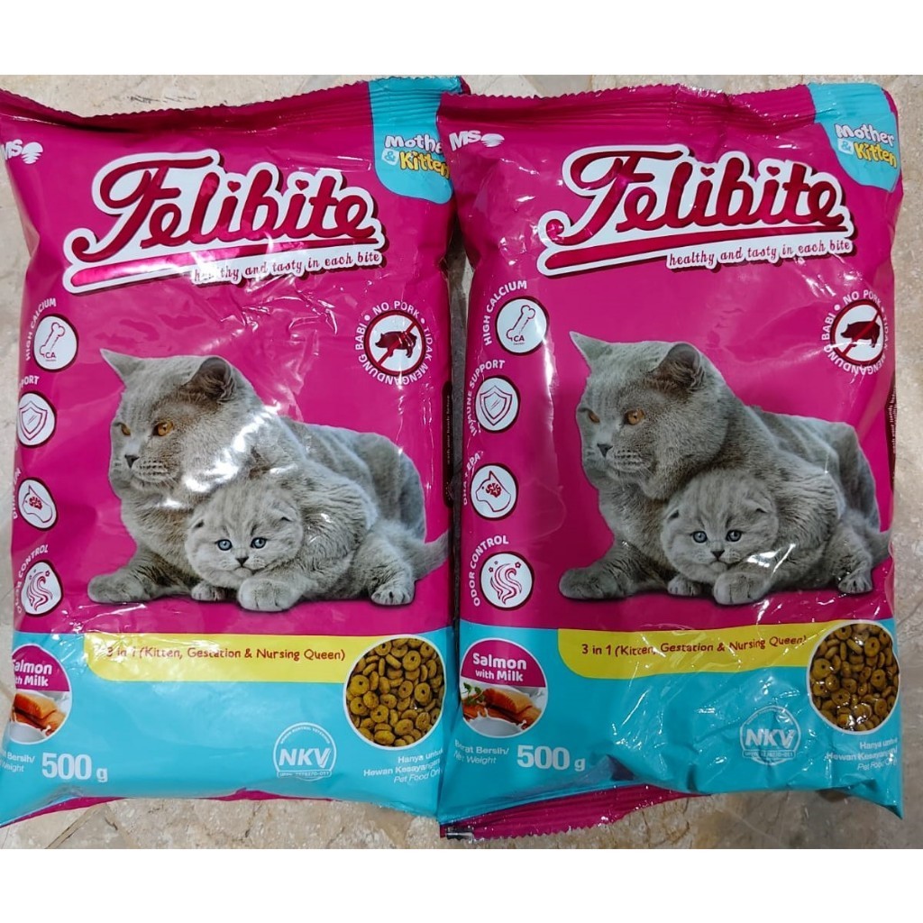 Cat FOOD FELIBITE MOTHER KITTEN SALMON 1 KG (2 X 500 GR) | Shopee Malaysia