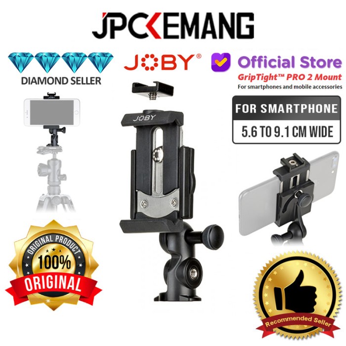 Joby Griptight Pro 2 Mount Phone Holder For Tripod Grip Tight Original ...