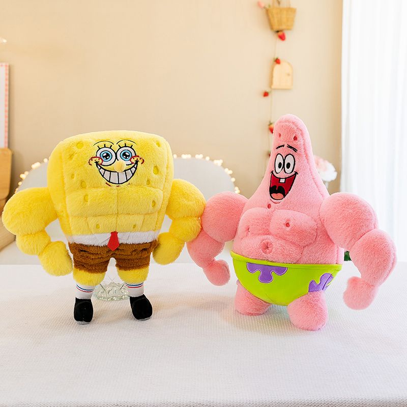 Muscle Boy SpongeBob SquarePants Pillow Plush Toy Birthday Gift ...